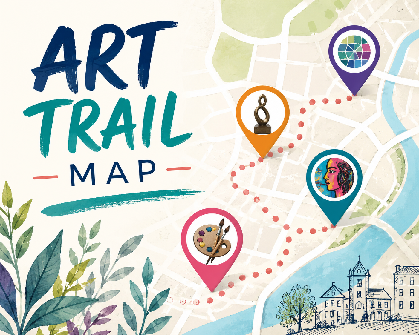 Map for the Lytham Art Trail 2026